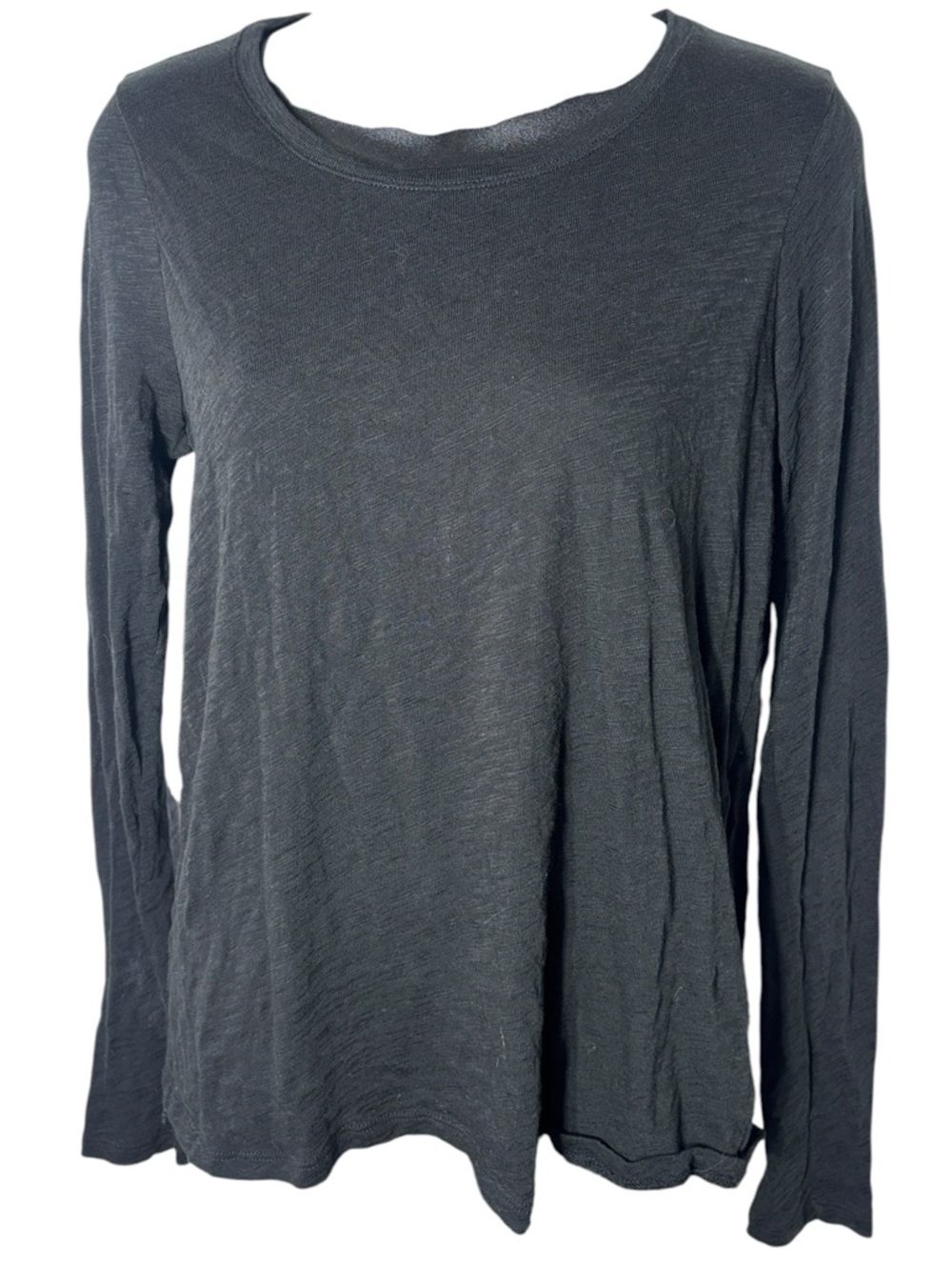 ATM Anthony Thomas melillo black long sleeve heathered slub cotton tee medium